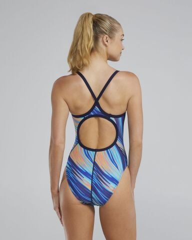 TYR KADIN YÜZÜCÜ MAYOSU W DMDFIT RIPTIDL TEAL/ORG P04075435