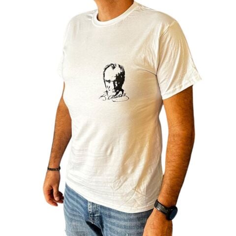 Mustafa Kemal Atatürk ve İmza Baskılı T-shirt