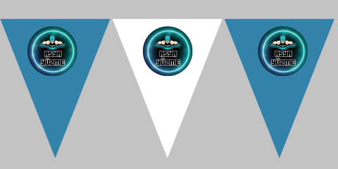 Geri Dönüş Üçgen Bayrak Süsleme Flaması Saten (LOGONUZ/ARMANIZ BASKILI)